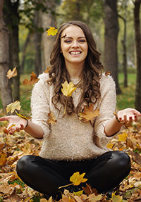 woman in fall season